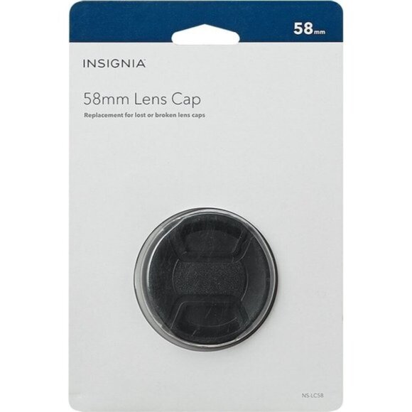 Insignia - 58mm Lens Cap - Black Model: NS-LC58-C - Picture 1 of 2